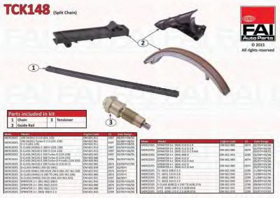 FAI AUTOPARTS tck148 -  Комплект цепи привода распредвала